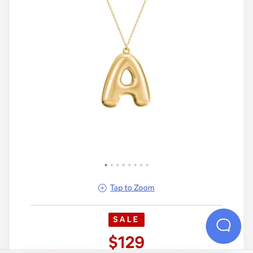 Initial Letter D Custom Bubble Initial Necklace B… - image 1